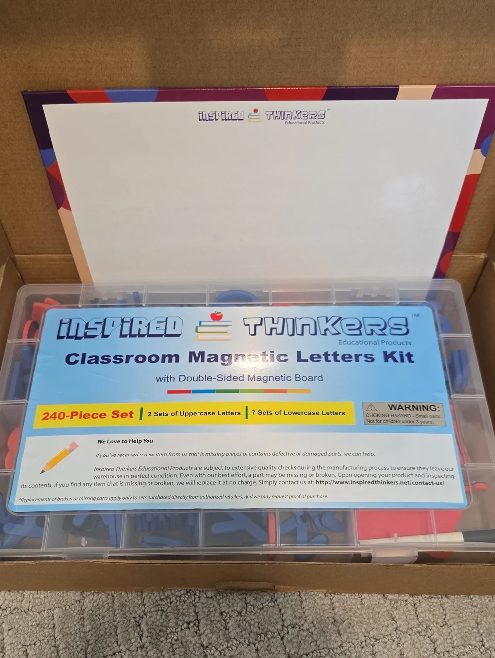 Inspired Thinkers Classroom Magnetic Letters Kit NWT